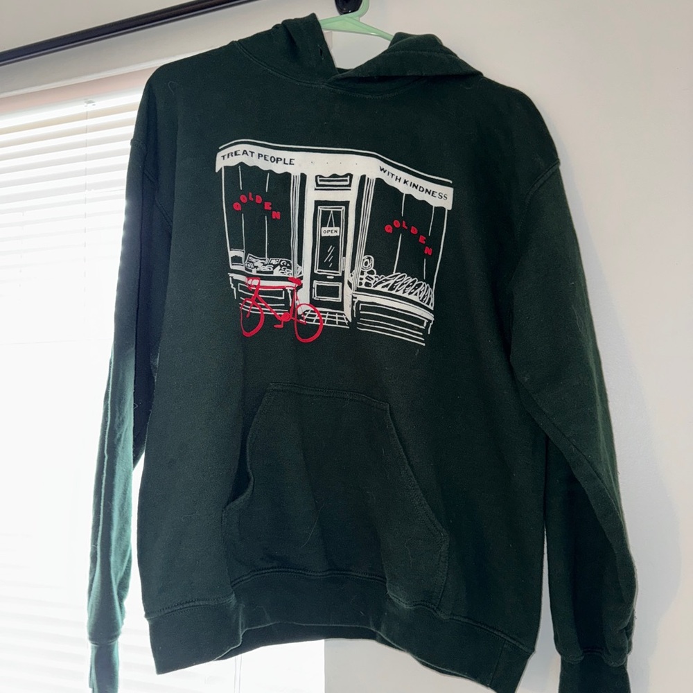 Green Harry Styles Golden merch hoodie